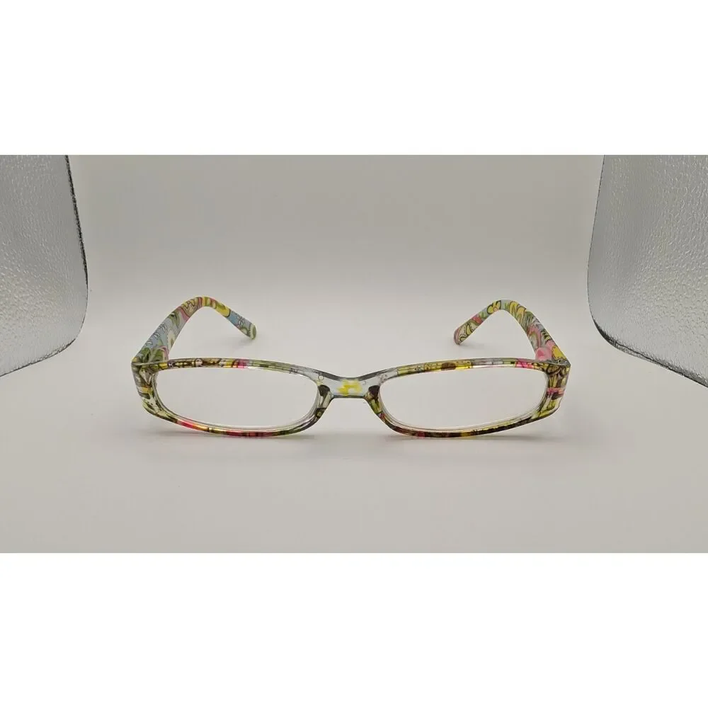 Bright Floral Patterned Eyeglass Frames